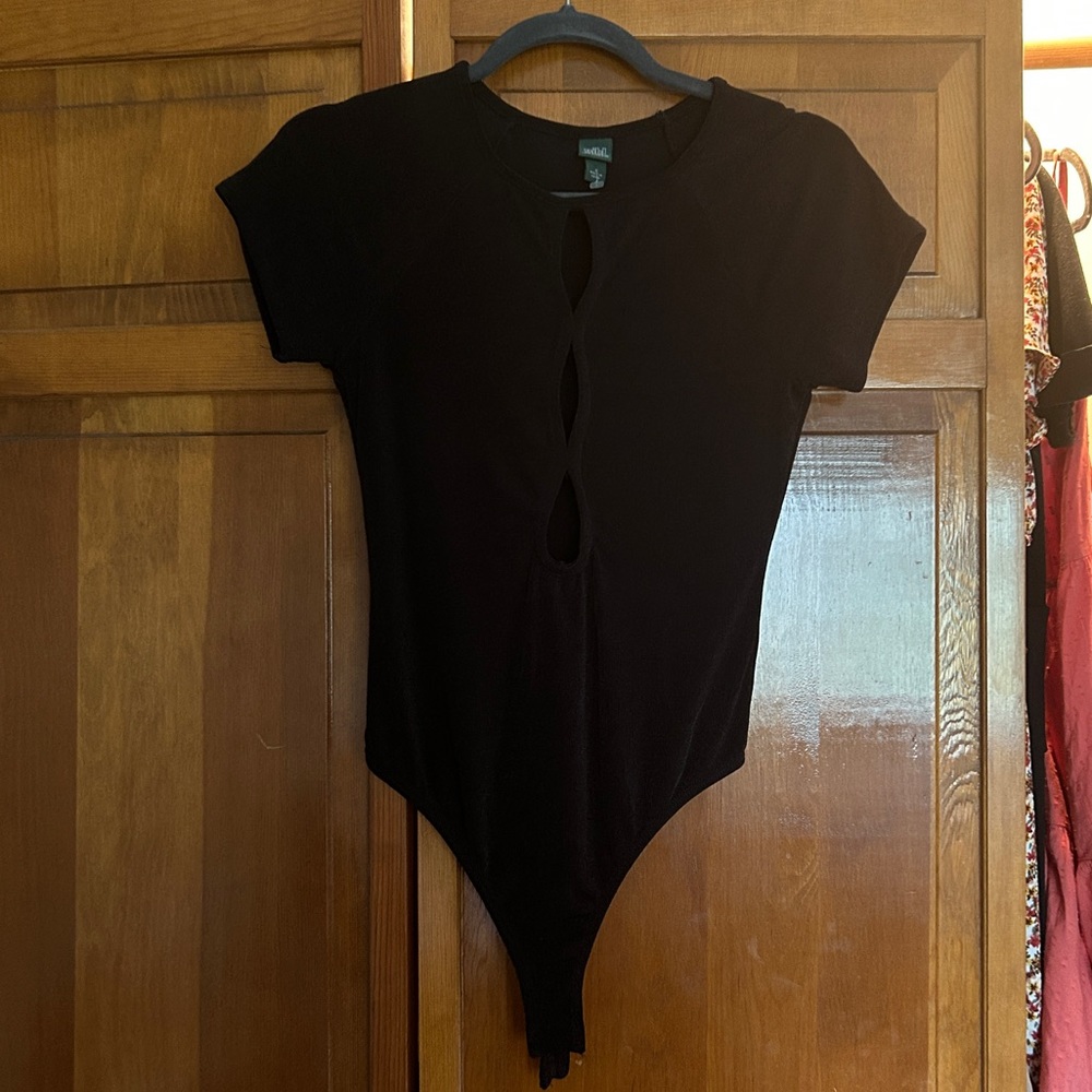 Black Cut Out Bodysuit